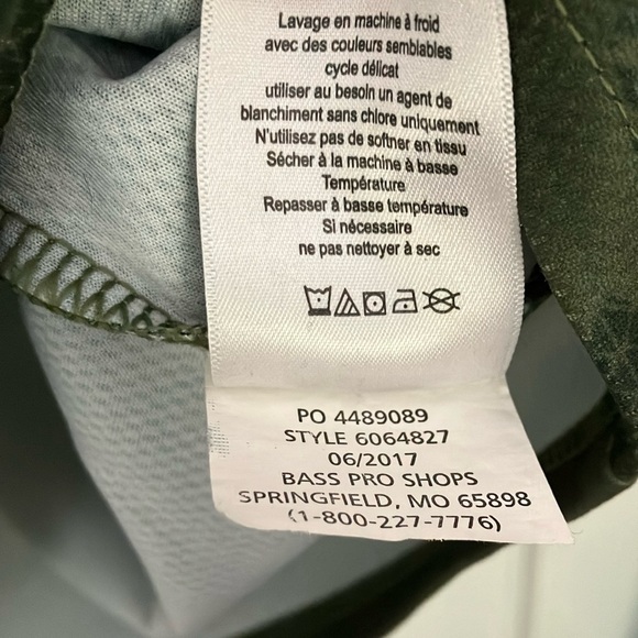 Bass Pro Shops Olive Camo Long Sleeve tech fabric shirt - Picture 11 of 15